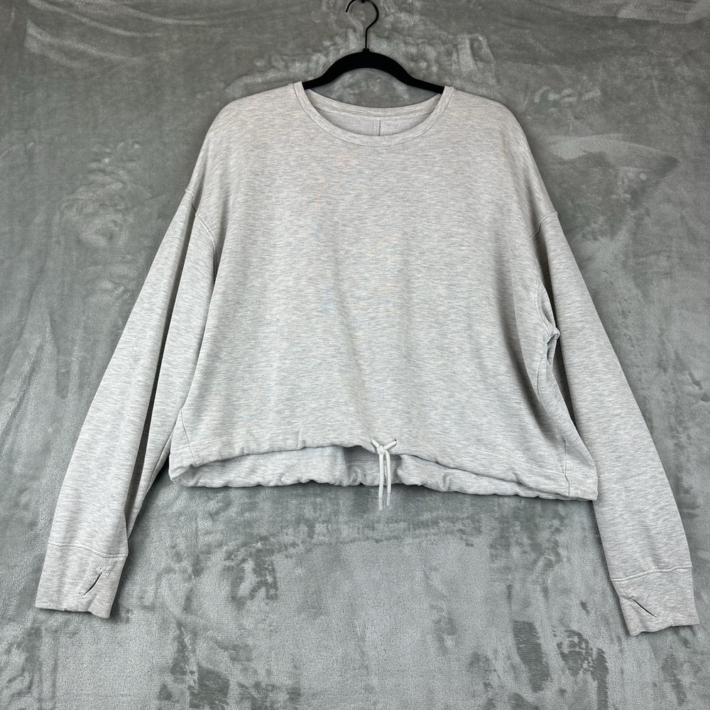 All In Motion Crop Sweatshirt Women's XL Gray Drawstring Waist